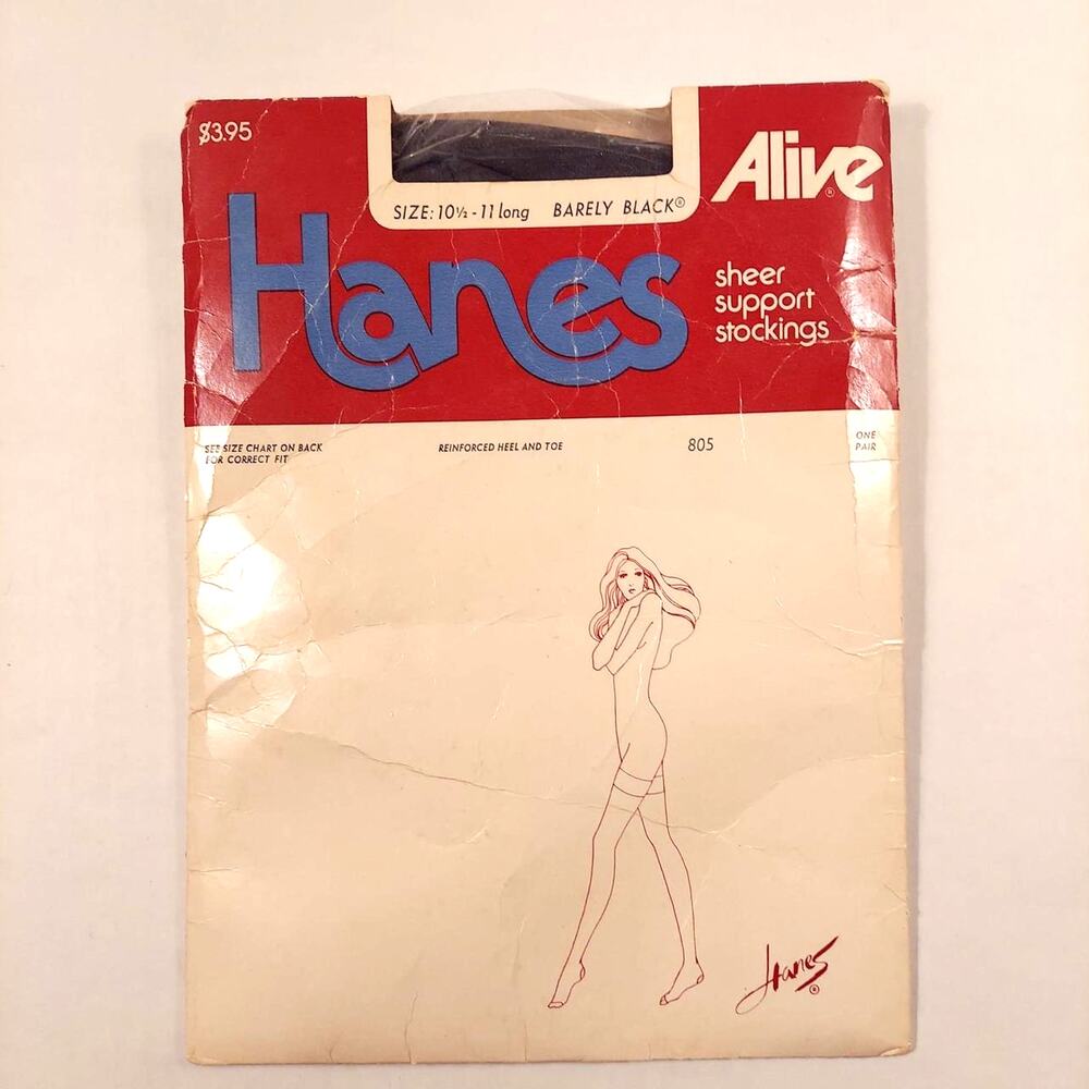 Vintage Hanes Alive Sheer Support Stockings